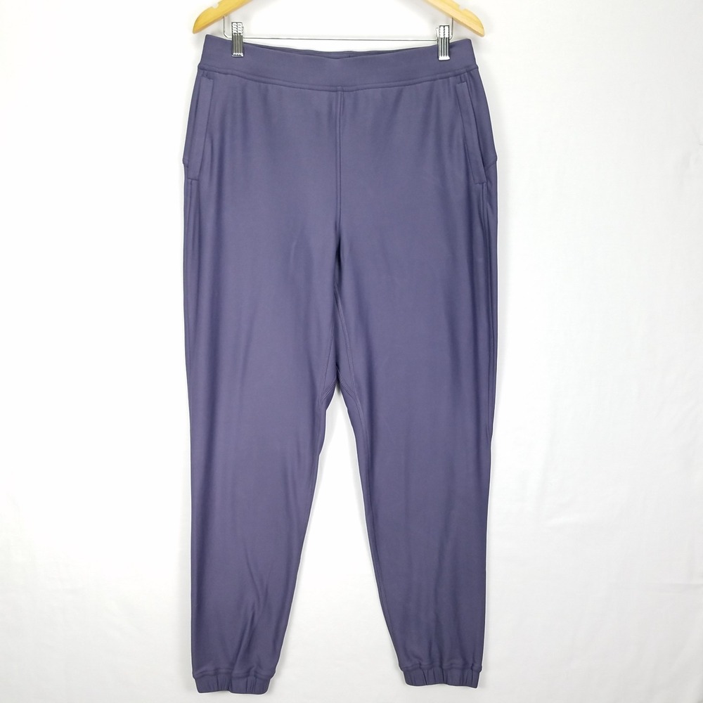 Lululemon Adapted State High-Rise Jogger Women Size 10 Plum Zip Hem Pants